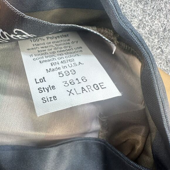 Vintage 80s Blouse Women Extra Large Striped Satin Made In USA Deadstock - Picture 7 of 14